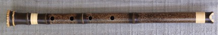 root end Black bamboo shakuhachi flute by Jem Klein.